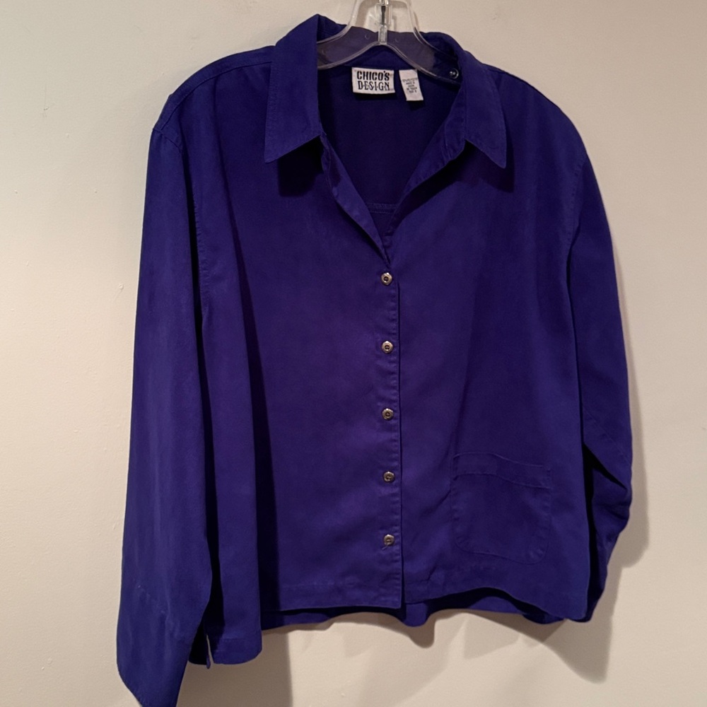 Chico's Purple Button-Up Blouse